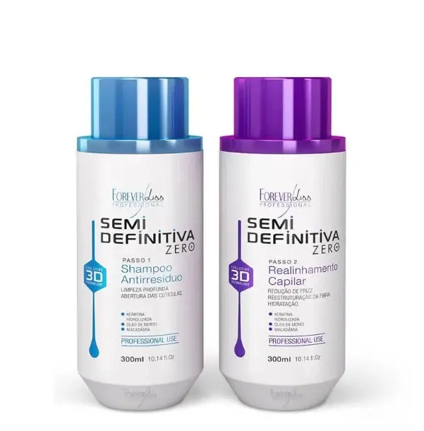 Zero Semi Permanet Thermal Realignment Hair Straightening 300Ml - Forever Liss 1