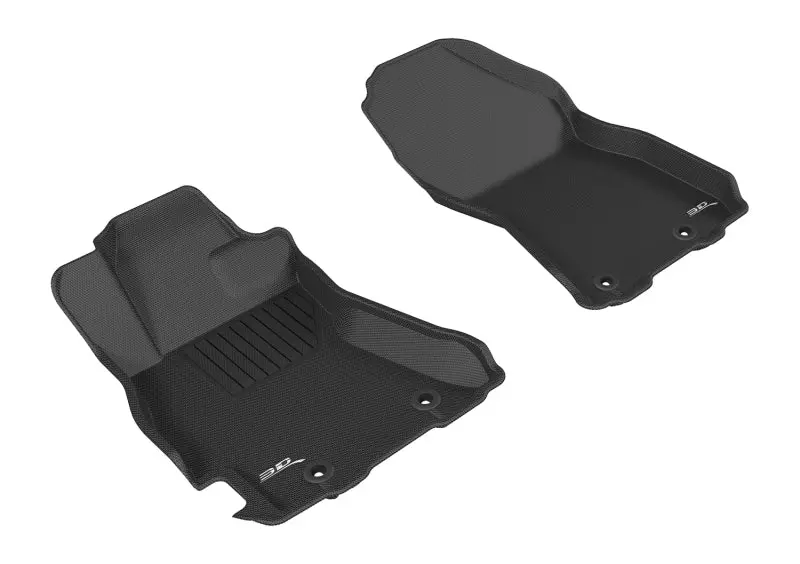 3D Maxpider Kagu-Series All-Weather Floor Mats For 2015–2019 Subaru Legacy And Outback – First Row, Black 1