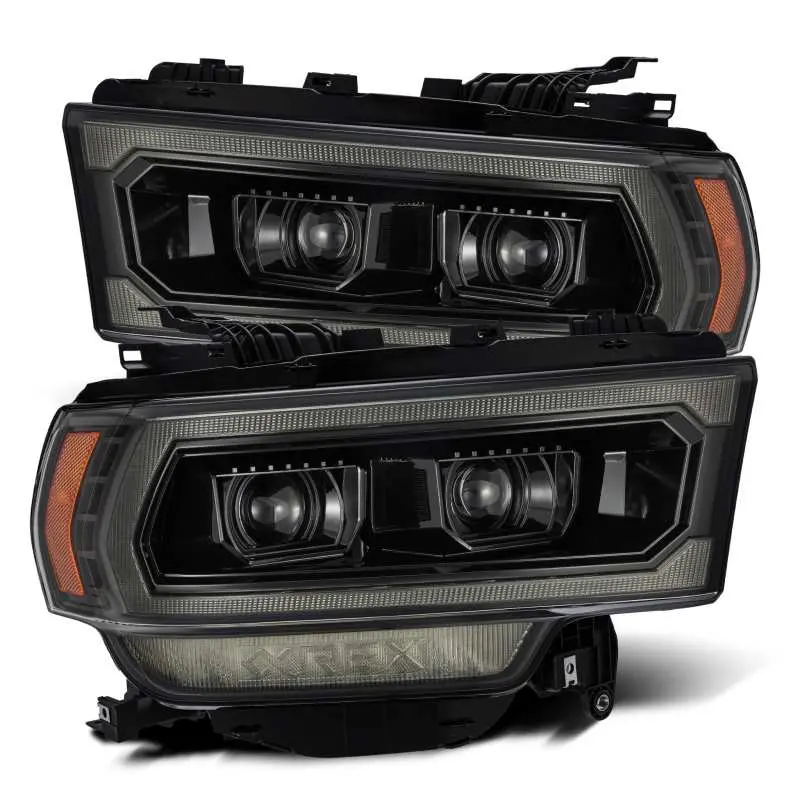 Alpharex Pro-Series Projector Headlights For 2019–2021 Ram 2500 – Alpha Black Plank Style With Activation Light 1