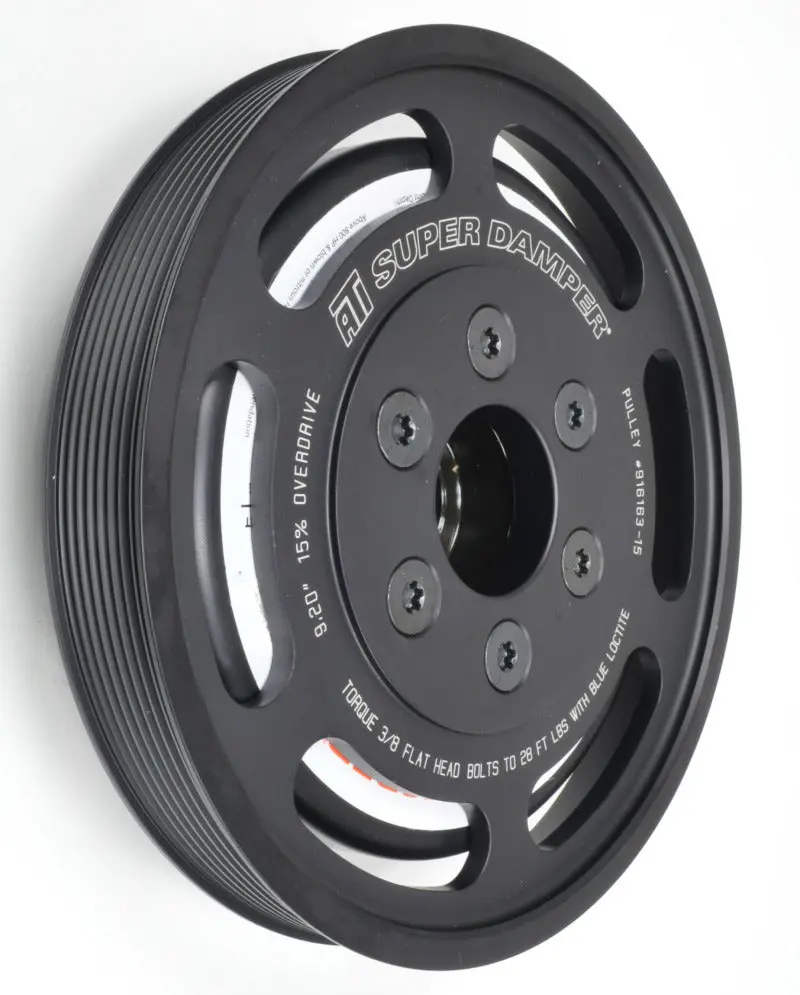 Ati Lightweight Aluminum Harmonic Damper – 7.48" Diameter, 6-Groove, For 2014+ Corvette Lt1/Lt4 Dry-Sump Engines (6-Bolt, Excludes Supercharger Pulley) 1