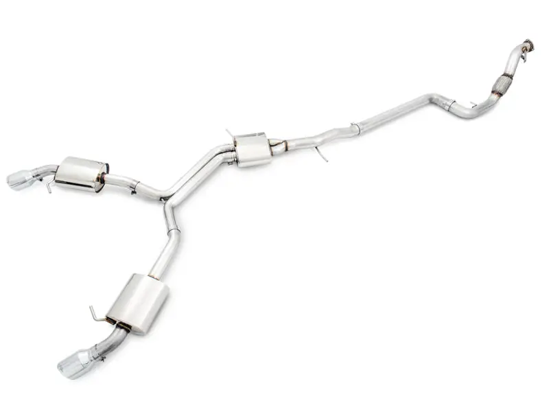 Awe Tuning Touring Edition Dual-Outlet Exhaust For Audi B9 A4 – Chrome-Silver Tips With Downpipe Included 1