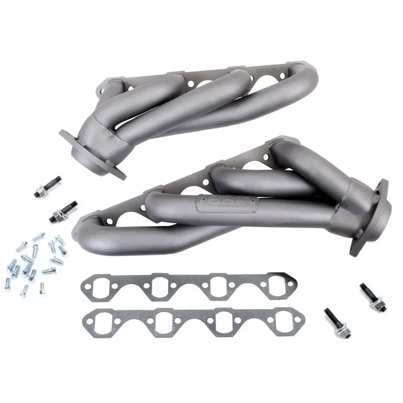 Bbk Shorty Unequal-Length Exhaust Headers For 1979–1993 Ford Mustang 5.0L – 1-5/8" Titanium Ceramic Coated 1