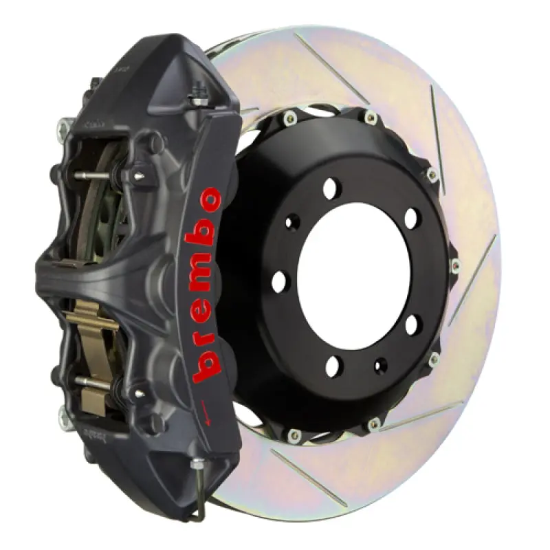 Brembo 03-06 G35 Sedan/03-08 350Z Fr Gts Bbk 6 Pist Cast 380X32 2Pc Rotor Slotted Type1-Black Ha 1