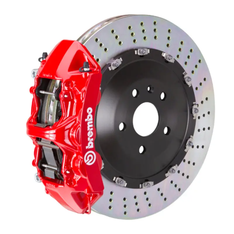 Brembo 10-15 Camaro Ss/12-15 Camaro Zl1 Front Gt Bbk 6 Piston Cast 405X34 2Pc Rotor Drilled-Red 1