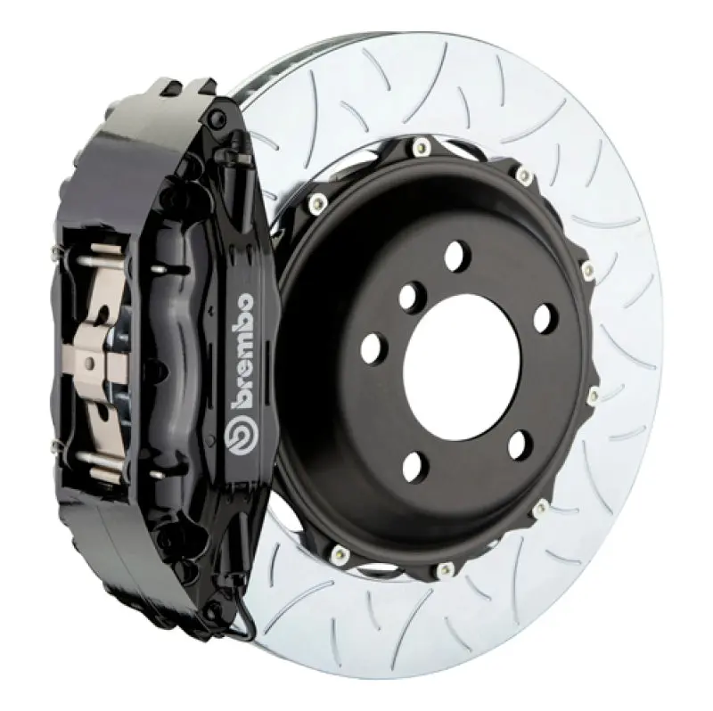 Brembo Front Gt Big Brake Kit For 2009–2012 Mercedes-Benz Sl550 (R230) – 6-Piston Calipers, 355X32Mm Two-Piece Slotted Rotors (Black) 1