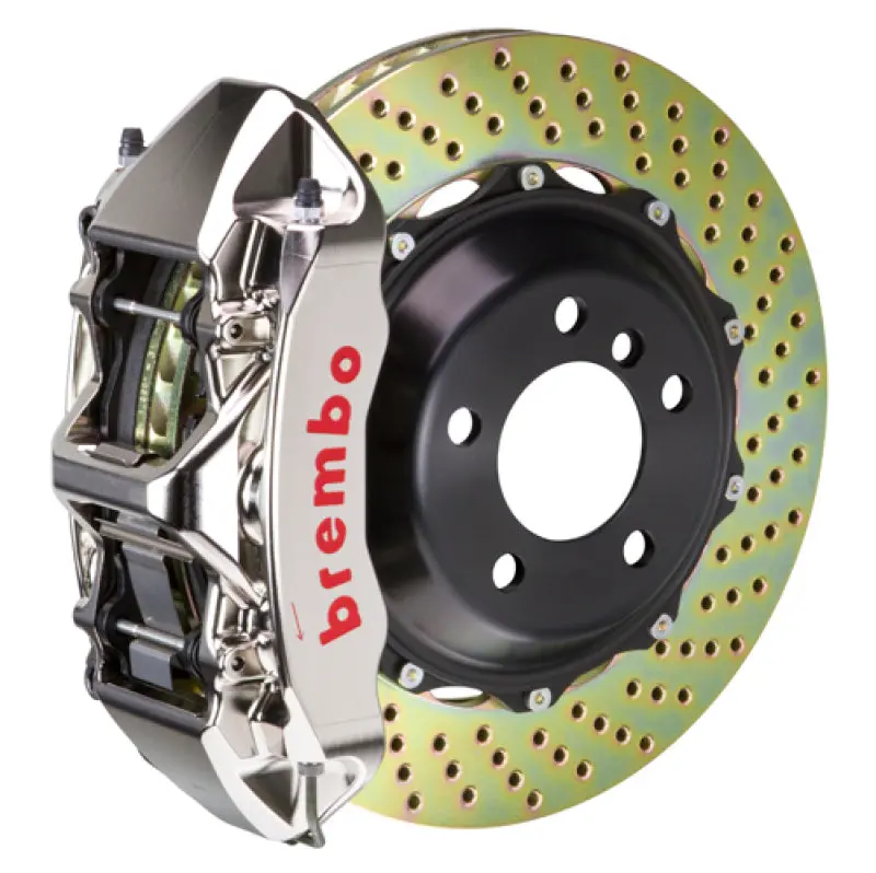 Brembo Gtr Big Brake Kit For 2020+ Chevrolet Corvette C8/C8 Z51 — Rear, 6-Piston Billet Calipers, Nickel-Plated 380X32Mm Drilled Two-Piece Rotors 1