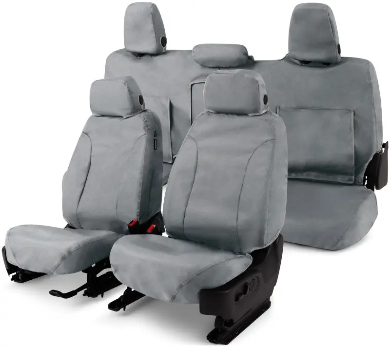 Covercraft Seatsaver Waterproof Seat Covers For 2018–2020 Chevrolet Equinox & Gmc Terrain – Second Row, Gray Polyester 1