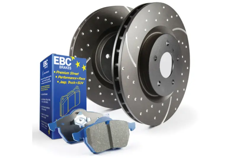 Ebc S6 Brake Upgrade Kit – Bluestuff Pads + Gd Drilled & Slotted Rotors 1
