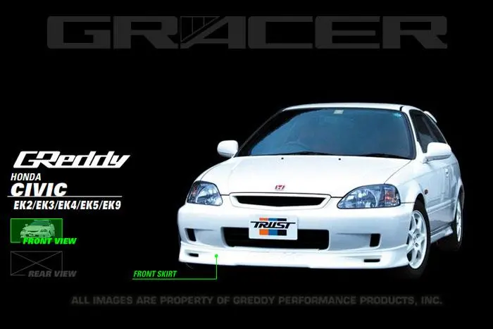 Greddy Front Lip Spoiler For 1999–2000 Honda Civic Si 1