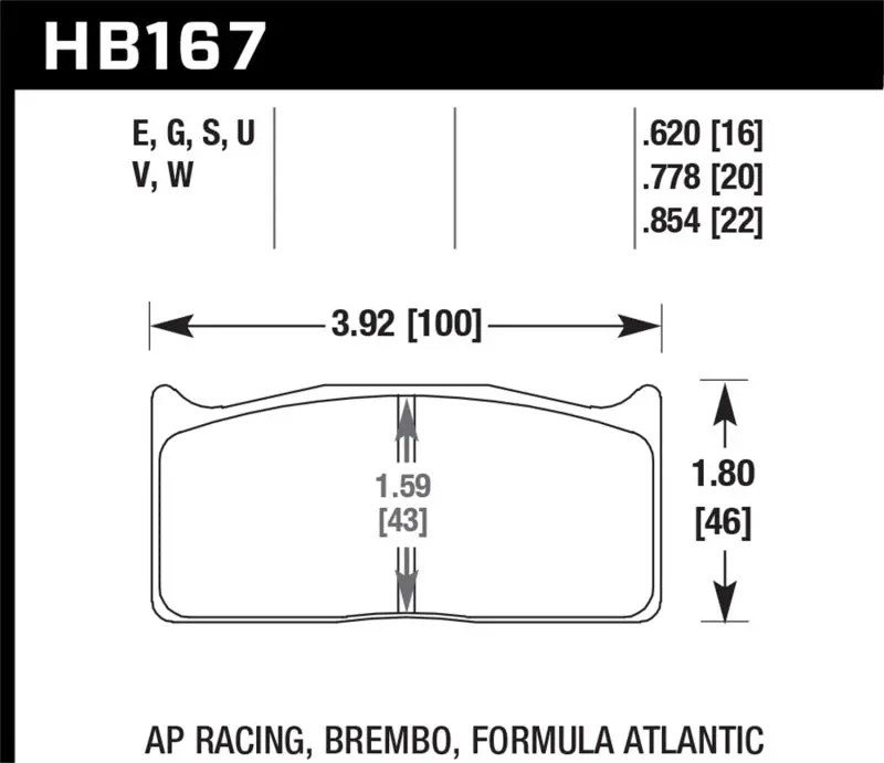Hawk Ap Racing Dtc-60 High-Performance Race Brake Pads 1