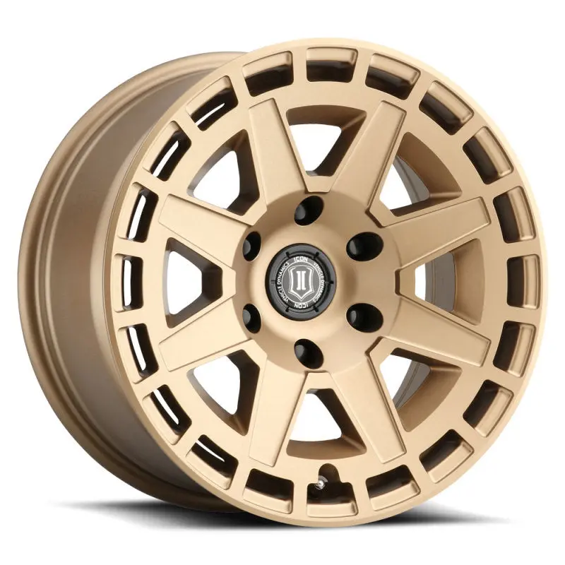 Icon Compass Satin Brass Wheel – 17X8.5, 5X5 Bolt Pattern, -6Mm Offset, 4.5In Backspace 1