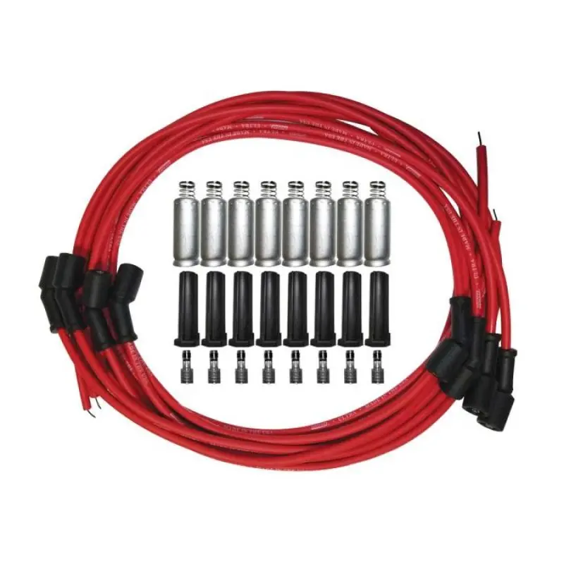 Moroso Ultra Spark Plug Wire Set With 135° Ls Plug Boots – Red Silicone, Gm Ls Engines 1
