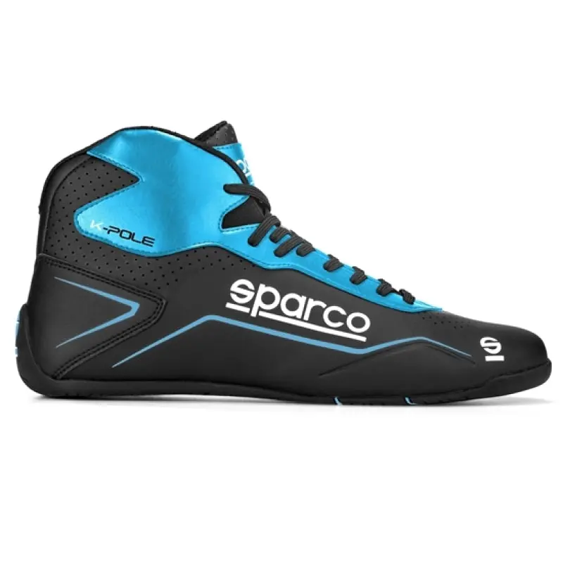 Sparco K-Pole Racing Shoe – Size 40, Black/Blue Colorway – Track-Ready Footwear 1